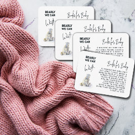 Barly Wait Polar Bear Bokar for Baby Shower Game Tilläggskort