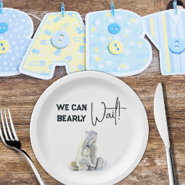 Barly Wait Polar Bear Rosa Girl Baby Shower