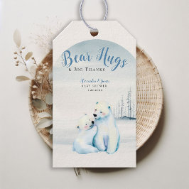 Barly Wait Polar Mamma Bear Unge Pojke Shower Presentetikett