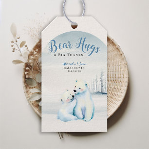 Barly Wait Polar Mamma Bear Unge Pojke Shower Presentetikett