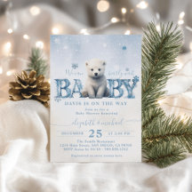 Barly Wait Winter Modern Baby Shower