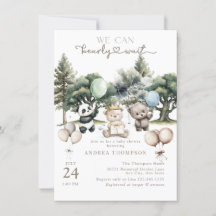 Barly Wait Woodland Bear Baby Shower