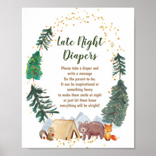 Barly Waits late night Diaper-match poster