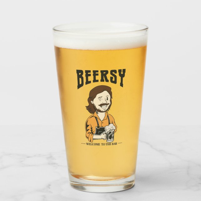 Barman Beer Glass Glaskopp (Framsida fylld)