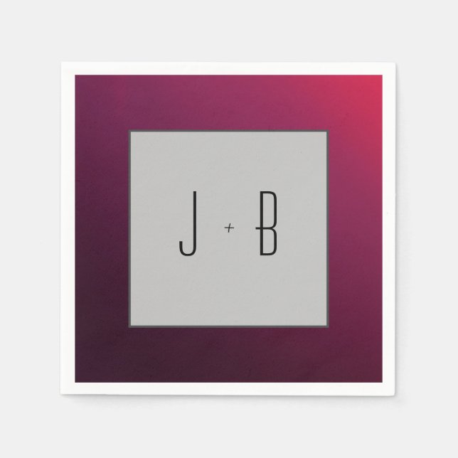 Bärminimalistisk personlig initial pappersservett (Framsidan)