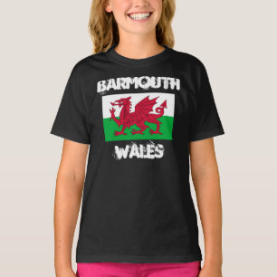Barmouth, Wales med Welsh flagga T-shirt