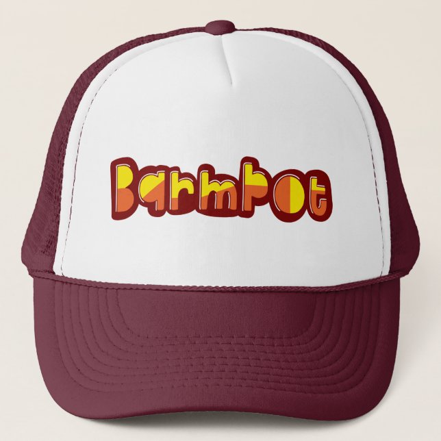 Barmpot Black Land Yorkshire Slang Hat Truckerkeps (Framsida)