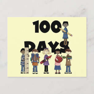 Barn 100 dagar för T-tröjor och gåvor från skolan Vykort