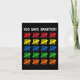 Barn 100 dagar i skolan 100 Tally Marks Kort