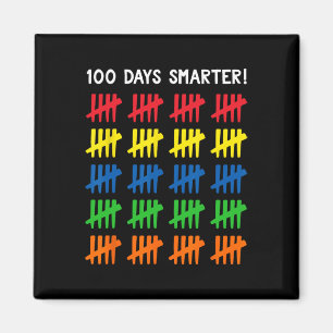 Barn 100 dagar i skolan 100 Tally Marks Magnet