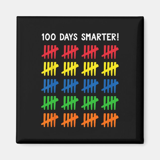 Barn 100 dagar i skolan 100 Tally Marks Magnet (Framsidan)