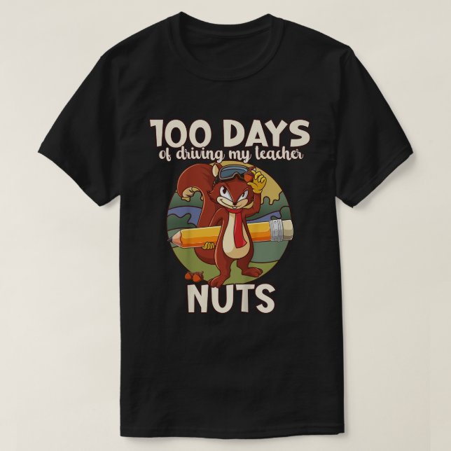 Barn 100 dagar med att förundra min lärare, högste t shirt (Design framsida)
