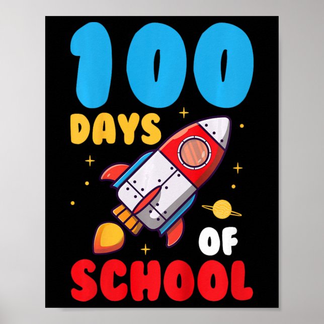 Barn 100 dagar med skolbarn 100 dagar i skolan poster (Framsidan)
