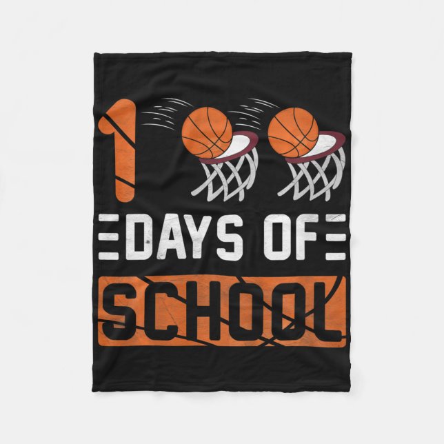 Barn 100 dagar med skolbarn flickor Småbarn Boys Fleecefilt (Framsidan)