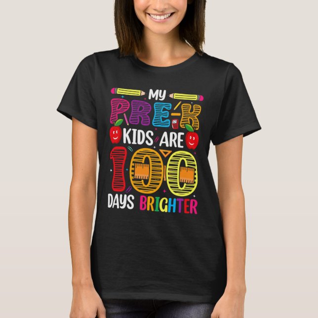 Barn 100 dagar med skollärare i Student T Shirt (Framsida)
