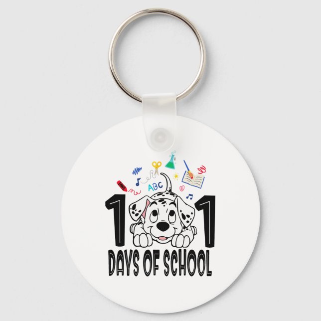 Barn 100 dagar på skolan Dalmatiner Valp 100:e dag Nyckelring (Framsida)