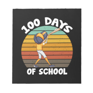Barn 100 dagar på skolan pojkar 100:e dag baseball anteckningsblock