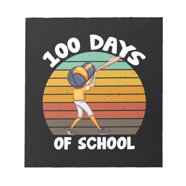 Barn 100 dagar på skolan pojkar 100:e dag baseball anteckningsblock (Framsida)