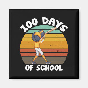 Barn 100 skoldagar pojkar 100:e dag baseball magnet