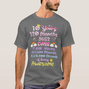 Barn 10 år 120 månader av att vara Fantastisk Funn T Shirt
