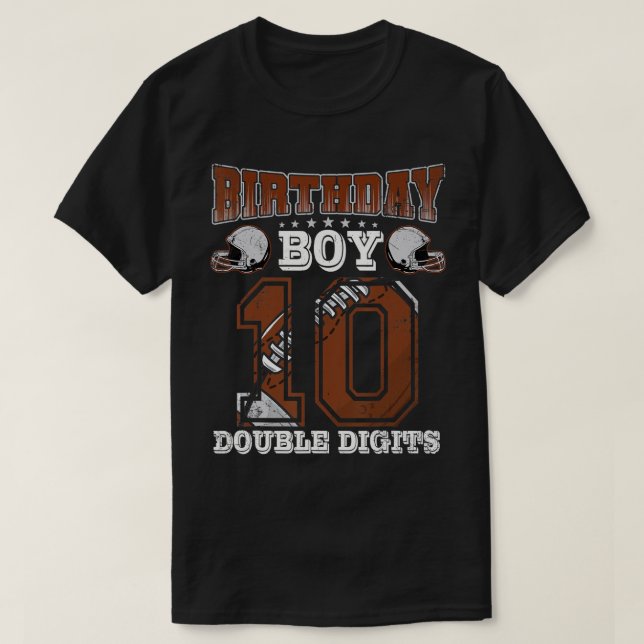 Barn 10 år gamla gåvor 10:e födelsedagsboj t shirt (Design framsida)
