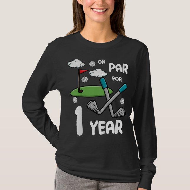 Barn 10 år gamla Golf Födelsedagsfest Gift for Boy T Shirt (Framsida)
