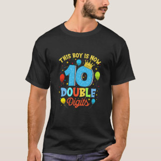 Barn 10 år gammal Dubbla Sida 10:e födelsedagen B T Shirt