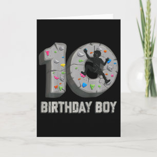 Barn 10 år gammal klättervägg 10-års födelsedagsäv kort