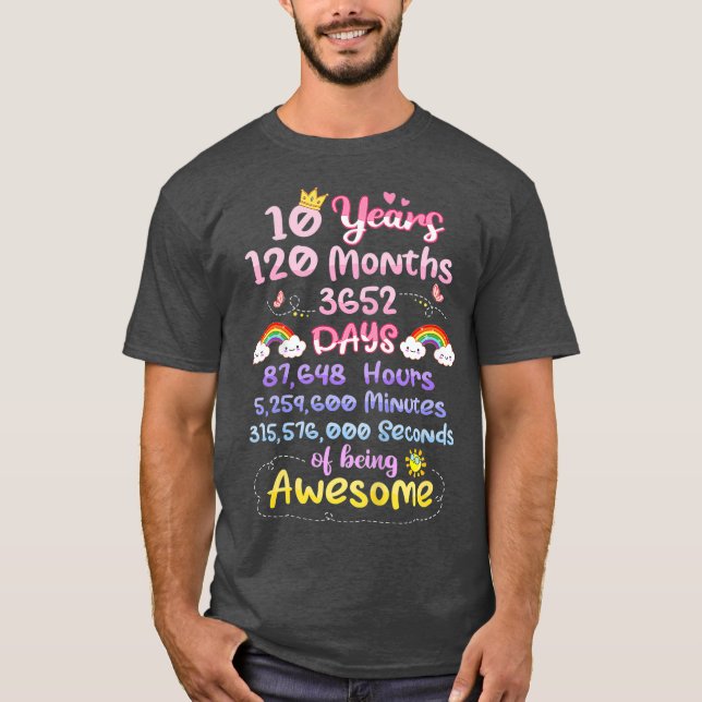Barn 10 år och 120 månader gamla att vara Fantasti T Shirt (Framsida)