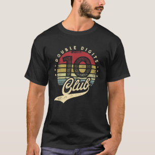 Barn 10 års Klubb med gamla Dubblor 10:e födelseda T Shirt