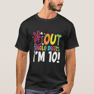 Barn 10:e födelsedag med en siffra jag är 10 t shirt