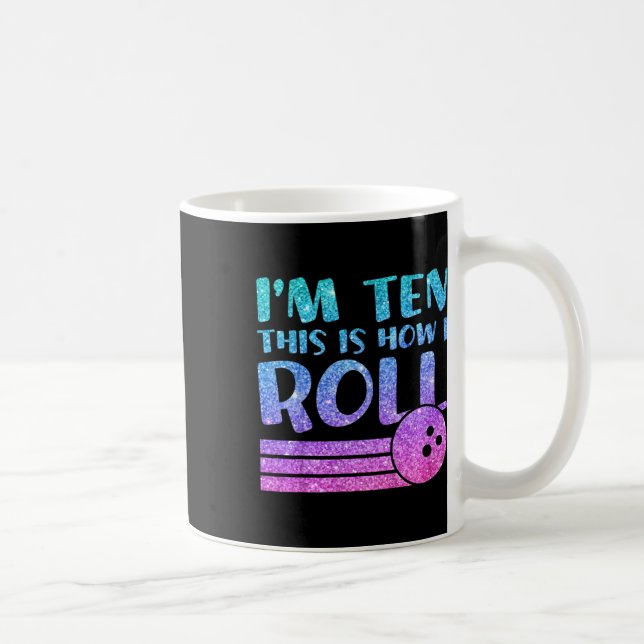 Barn 10:e födelsedagen Girls Bowling Gift - jag är Kaffemugg (Höger)