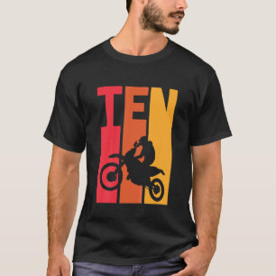 Barn 10:e födelsedagen Retro Motocross 10 år Boys T Shirt