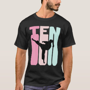 Barn 10:e födelsedagen Retro Taekwondo Karate Girl T Shirt