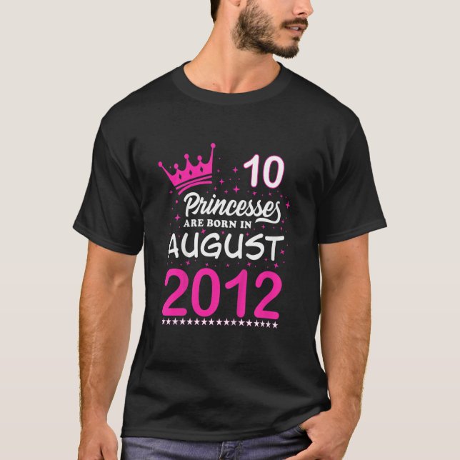 Barn 10:e födelsedagspressen föds upp i Aug T Shirt (Framsida)