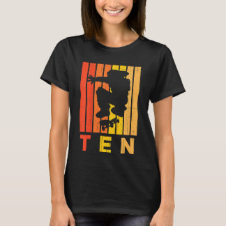 Barn 10:e Skaterna på födelsedagen Boy Girl 10 Åld T Shirt