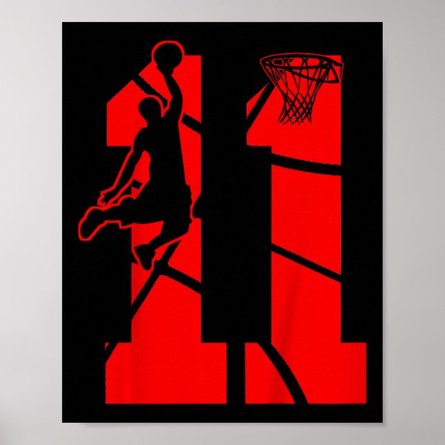 Barn 11 år gammal 11:e basketbollspartiet poster (Framsidan)