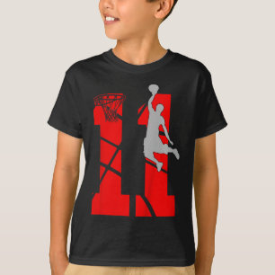 Barn 11 år gammal 11:e bysketbyll Birthday Partyth T Shirt