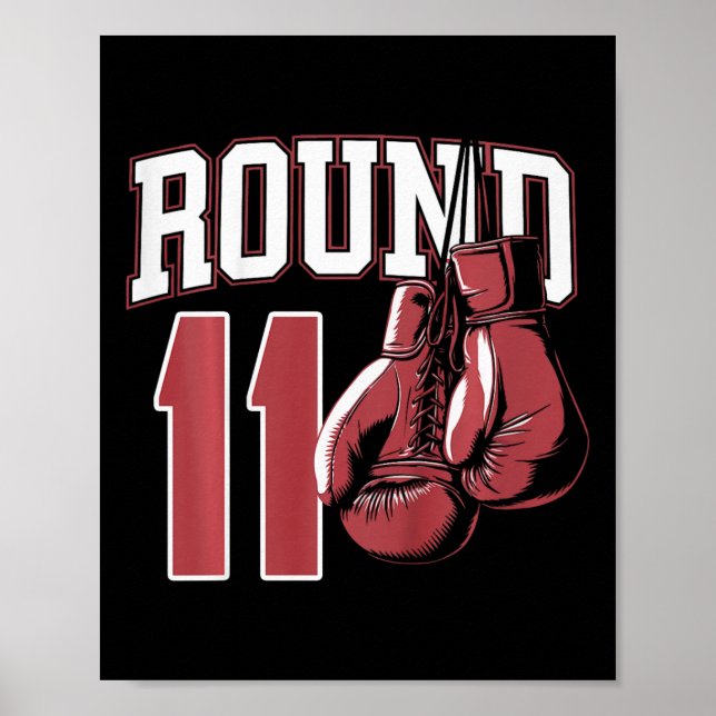 Barn 11 år gammal boxer Bday Party 11:e födelsedag Poster (Framsidan)