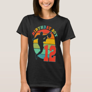 Barn 12 år gammal fotbollsspelare Födelsedagsfest T Shirt