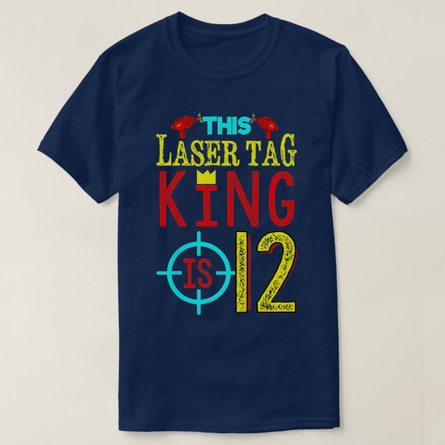 Barn 12:e födelsedag LaserMärkrn Kung är tolv år T Shirt (Design framsida)