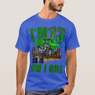 Barn 13:e födelsedagsmonster Lastbil för pojkar oc T Shirt