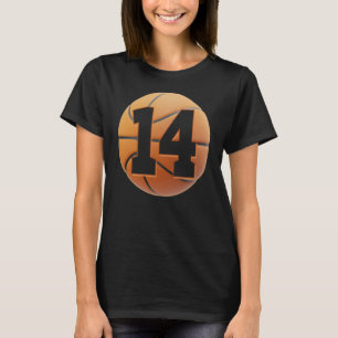 Barn 14 år gammal födelsedagskorg basket 14:e bir t shirt