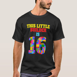 Barn 16:e födelsedag 16 år gammal Builder Boy Girl T Shirt