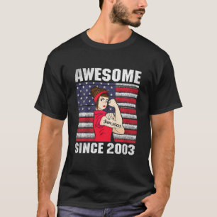 Barn 19 år gamla Fantastisk sedan 2003 19:e födels T Shirt