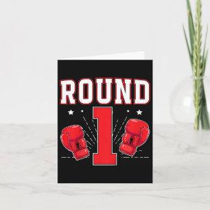 Barn 1:a boxing Födelsedagsfest ett år gammal boxe Kort