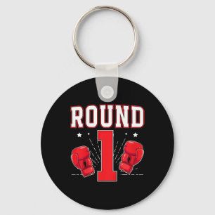 Barn 1:a boxing Födelsedagsfest ett år gammal boxe Nyckelring