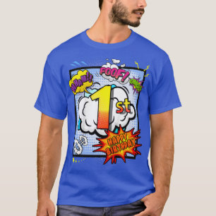 Barn 1:a födelsedag 1 Ålder Tecknad bokar Fläkt Ca T Shirt