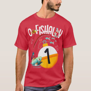 Barn 1:a födelsedag: fisketema för pojkar och flic t shirt