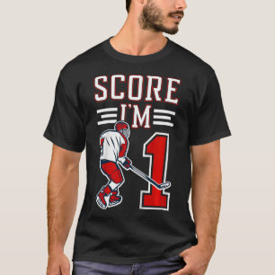 Barn 1:a födelsedag ishockey pojke ett år gammal i t shirt